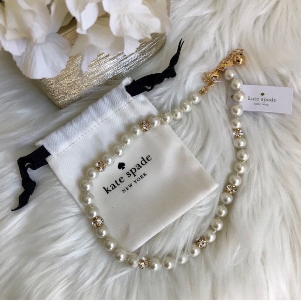 NEW Kate Spade pearl diamond necklace - Picture 1 of 7